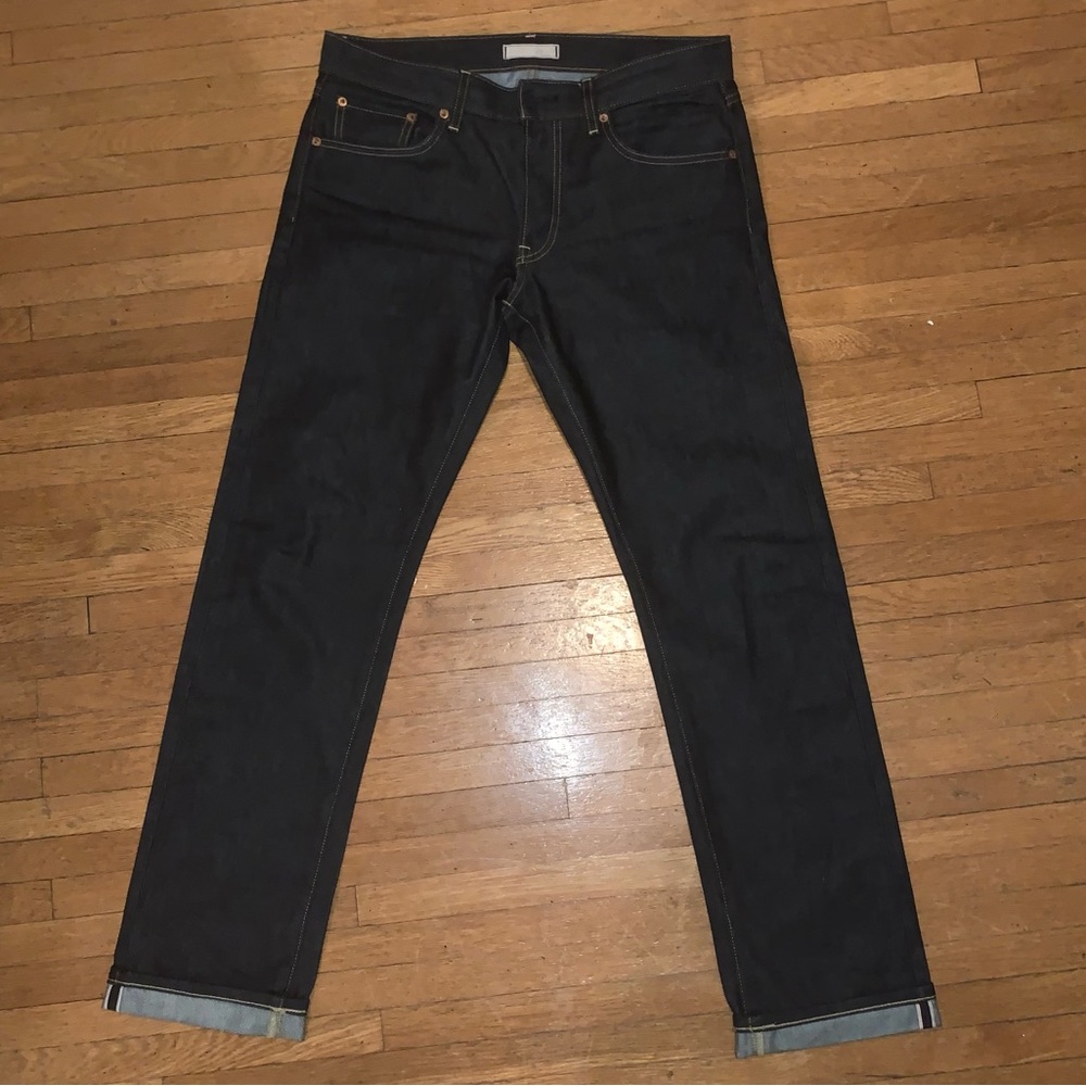 Uniqlo slim straight selvedge